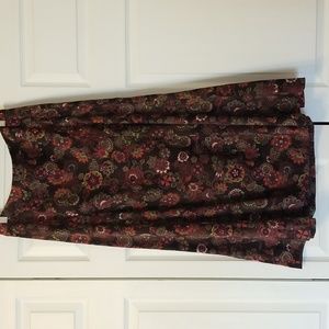 $5 ITEM. Christopher & Banks Brown Floral Skirt, Size 8. MUST BUNDLE